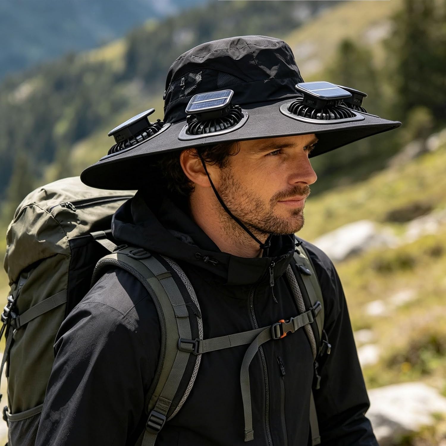 Topi Visor 6 Kipas Pendingin M - Fishing Hat ulasan dan harga